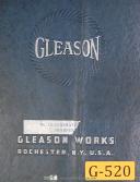 Gleason-Gleason No 16 Hypoid Generator, Operating Instructions Manual-#16-No. 16-03